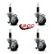 Service Caster 3'' Thermoplastic Rubber Swivel 1-1/8'' Expanding Stem Caster Set with Brake, 4PK SCC-EX20S314-TPRB-TLB-118-4 - alternate 2